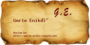 Gerle Enikő névjegykártya